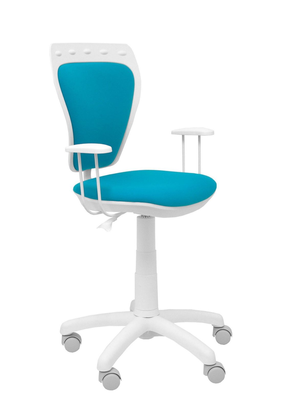 Silla juvenil Salinas blanca micro azul