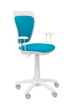 Silla juvenil Salinas blanca micro azul