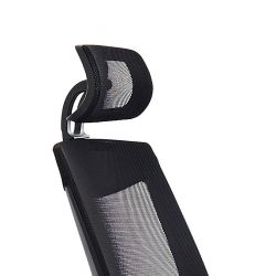 Silla Oficina Con Regulacion Lumbar Respaldo Malla Negra / Asiento Tapizado Gris
