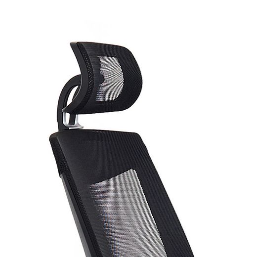 Silla Oficina Con Regulacion Lumbar Respaldo Malla Negra / Asiento Tapizado Gris