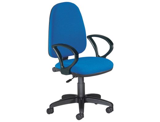 Silla Oficina Rd-930/3 Azul Tela Ignifuga + Juego De Brazos
