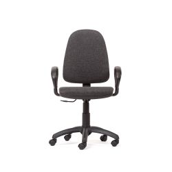 Silla Oficina Rd-930/4 Negro Liso Ignifugo + Juego De Brazos Rd956