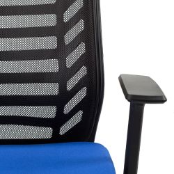 Silla Oficina Respaldo Malla Negra / Asiento Tapizado Gris