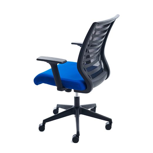 Silla Oficina Respaldo Malla Negra / Asiento Tapizado Verde