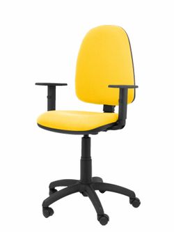 Silla Operativa de oficina Ayna bali amarillo brazos regulables