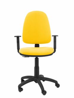 Silla Operativa de oficina Ayna bali amarillo brazos regulables
