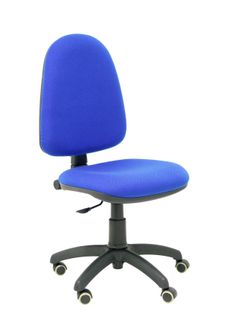 Silla Operativa de oficina Ayna bali azul ruedas de parquet