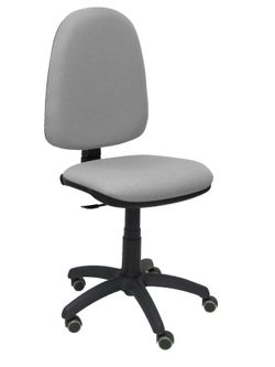 Silla Operativa de oficina Ayna bali gris claro ruedas de parquet