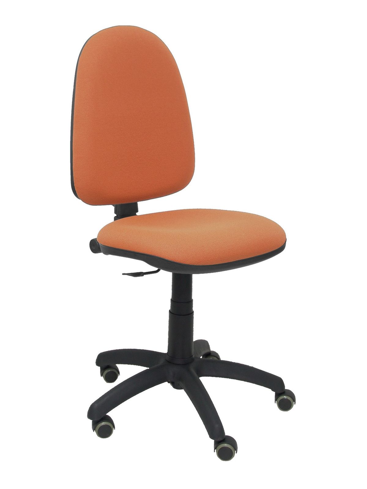 Silla Operativa de oficina Ayna bali marrón ruedas de parquet