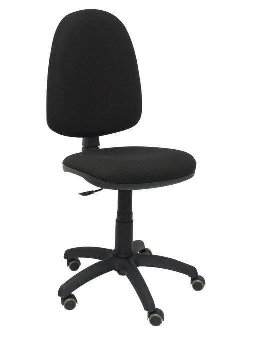 Silla Operativa de oficina Ayna bali negro ruedas de parquet