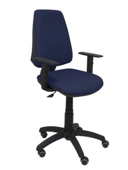 Silla Operativa de oficina Elche CP bali azul marino brazos regulables ruedas de parquet
