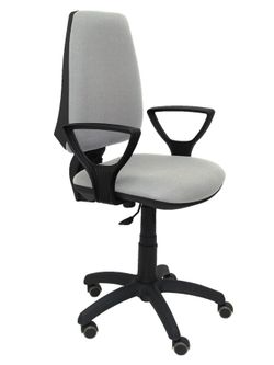 Silla Operativa de oficina Elche CP bali gris claro brazos fijos ruedas de parquet