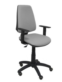 Silla Operativa de oficina Elche CP bali gris claro brazos regulables ruedas de parquet