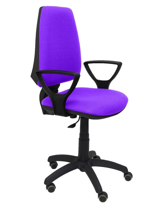 Silla Operativa de oficina Elche CP bali lila brazos fijos ruedas de parquet