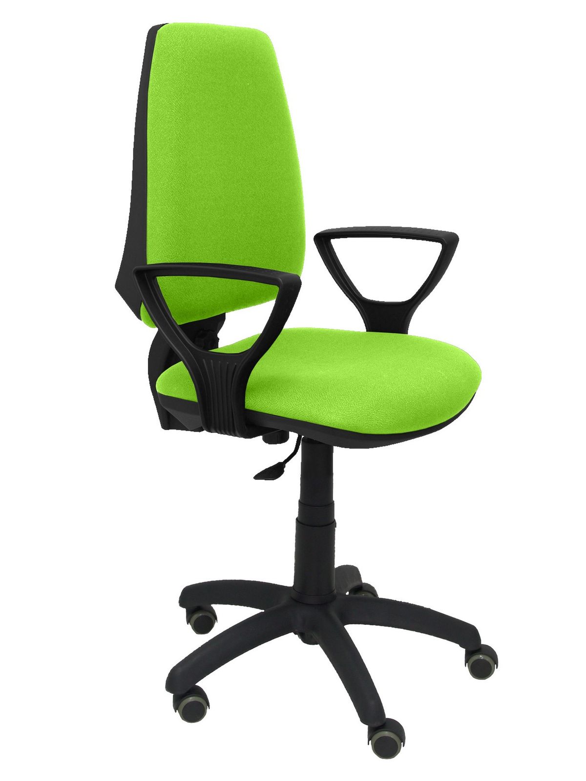Silla Operativa de oficina Elche CP bali verde pistacho brazos fijos ruedas de parquet