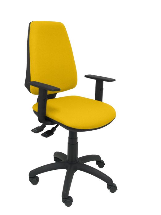Silla Operativa de oficina Elche S bali amarillo brazos regulables