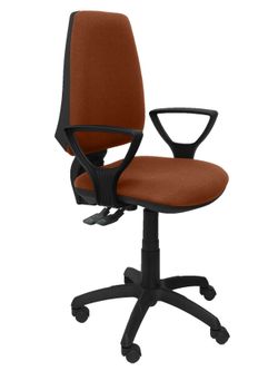 Silla Operativa de oficina Elche S bali marrón brazos fijos