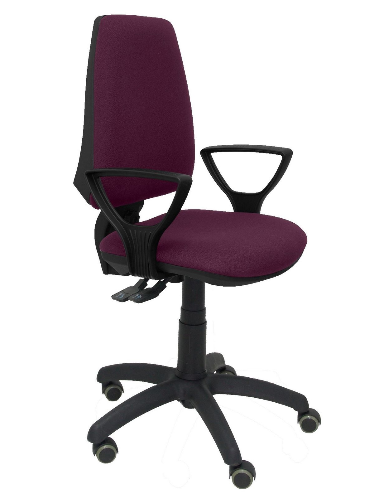 Silla Operativa de oficina Elche S bali morado brazos fijos ruedas de parquet