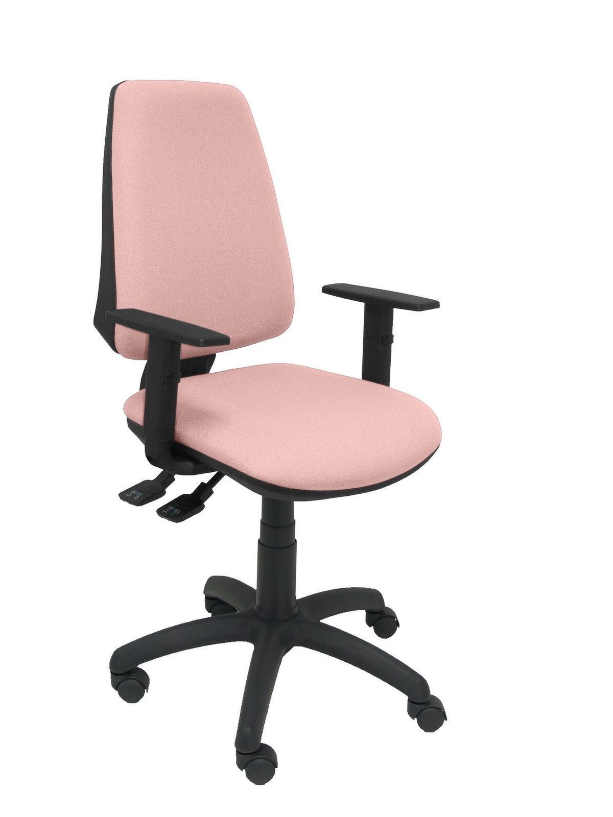 Silla Operativa de oficina Elche S bali rosa pálido brazos regulables