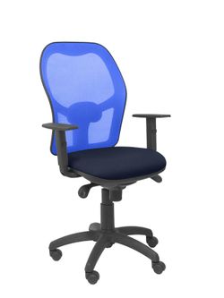 Silla Operativa de oficina Jorquera malla azul asiento bali azul marino