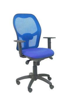 Silla Operativa de oficina Jorquera malla azul asiento bali azul