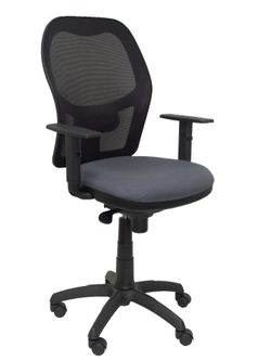 Silla Operativa de oficina Jorquera malla negra asiento bali gris oscuro