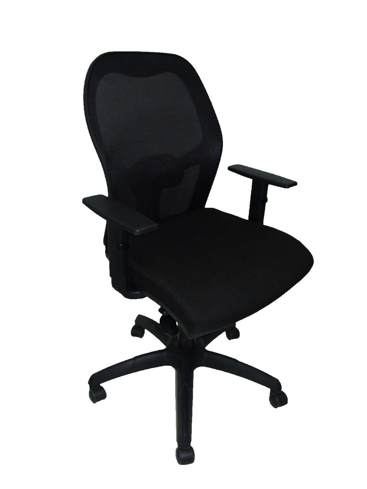 Silla Operativa de oficina Jorquera malla negra asiento bali negro con traslak
