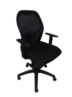 Silla Operativa de oficina Jorquera malla negra asiento bali negro con traslak