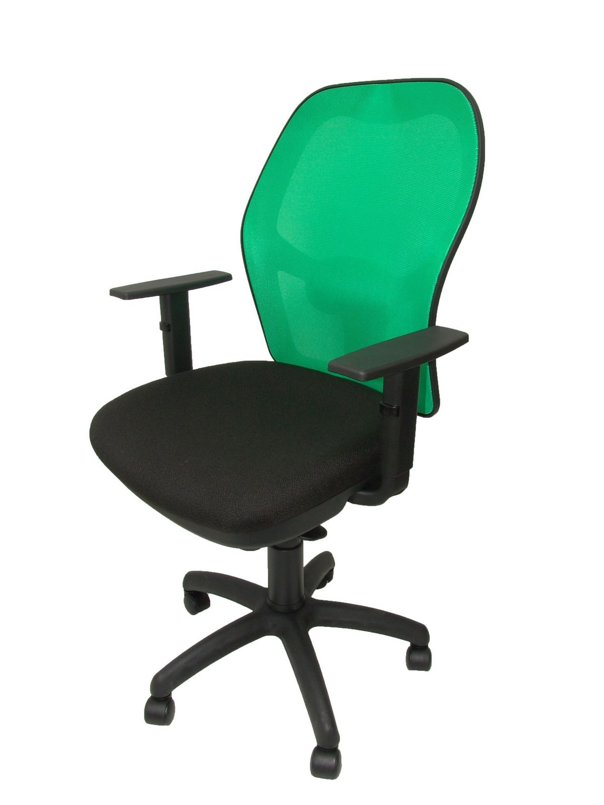Silla Operativa de oficina Jorquera malla verde asiento bali negro