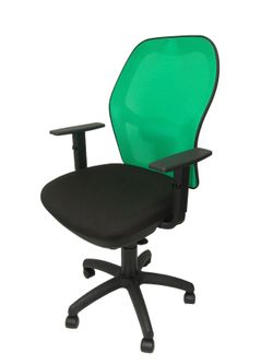 Silla Operativa de oficina Jorquera malla verde asiento bali negro
