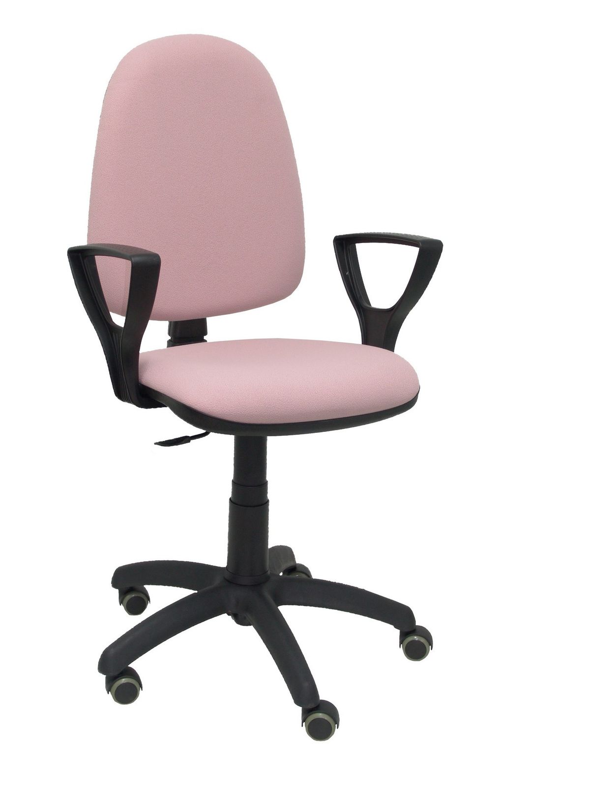 Silla Operativa de oficina modelo  Ayna brazos fijos bali rosa pálido ruedas de parquet