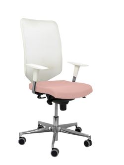 Silla Operativa de oficina Ossa Blanca bali rosa pálido