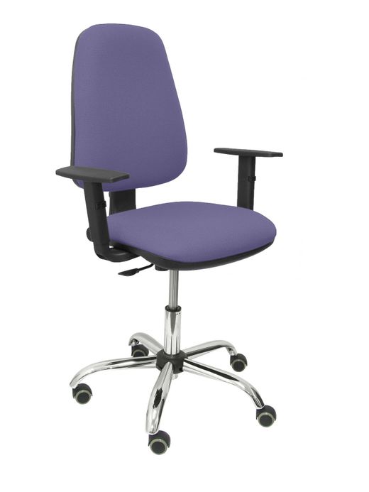 Silla Operativa de oficina Socovos bali azul claro brazos regulables