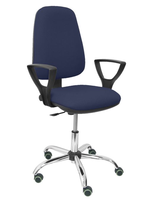 Silla Operativa de oficina Socovos bali azul marino brazos fijos