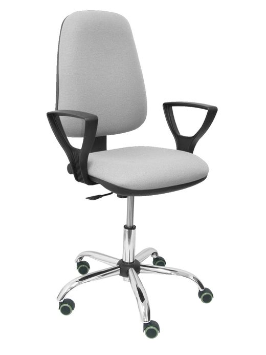 Silla Operativa de oficina Socovos bali gris claro brazos fijos