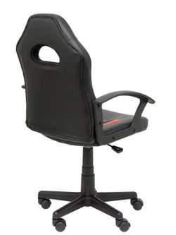 Silla juvenil Gaming Mohedas similpiel negro y rojo
