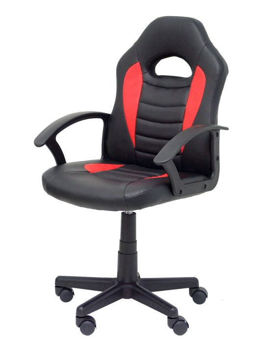 Silla juvenil Gaming Mohedas similpiel negro y rojo