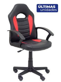 Silla juvenil Gaming Mohedas similpiel negro y rojo