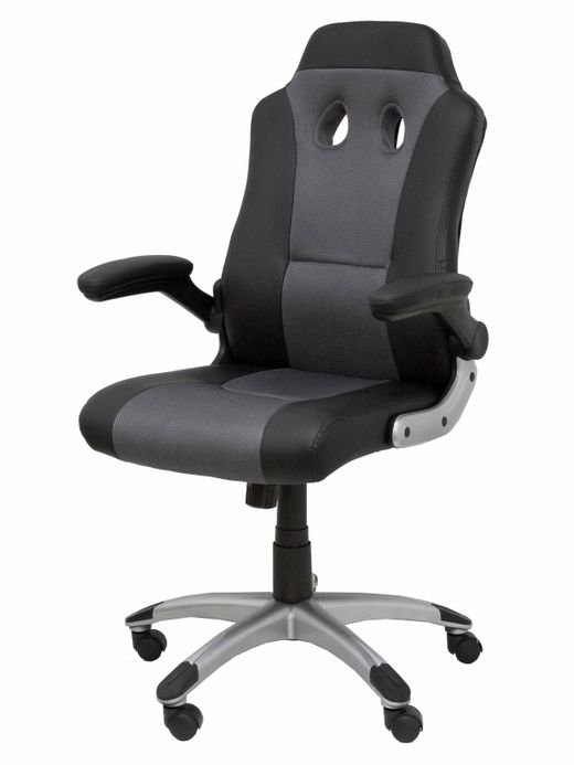 Silla gaming Talave similpiel negro y gris