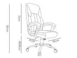 Silla q-connect direccion bolz ano simil piel base metalica alt max 1260 anc 650 prof 730 mm ruedas premium color negro
