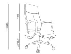 Silla q-connect direccion mode na simil piel base metalica alt max 1210 anc 630 prof 650 mm ruedas premium color gris