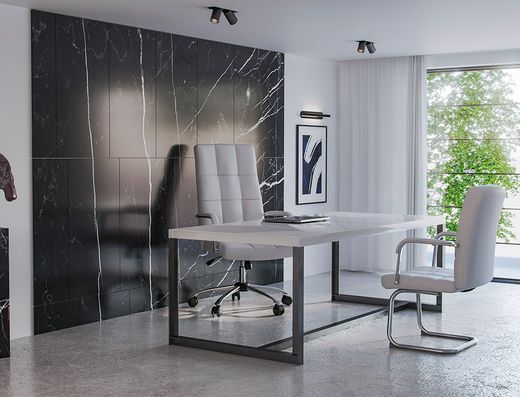 Silla q-connect direccion piav e simil piel base metalica alt max 1250 anc 610 prof 700 mm ruedas premium color blanco
