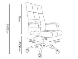 Silla q-connect direccion piav e simil piel base metalica alt max 1250 anc 610 prof 700 mm ruedas premium color negro
