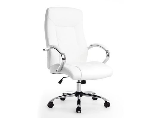 Silla q-connect direccion vero na simil piel base metalica alt max 1210 anc 650 prof 730 mm ruedas premium color blanco