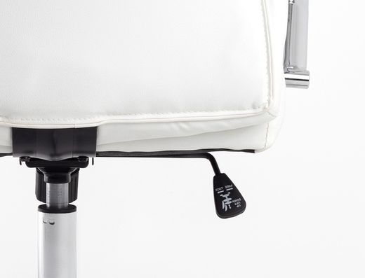 Silla q-connect direccion vero na simil piel base metalica alt max 1210 anc 650 prof 730 mm ruedas premium color blanco