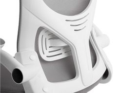 Silla q-connect ergonomica pal ermo malla base nylon alt max 1300 anc 610 prof 600 ruedas premium color blanco gris