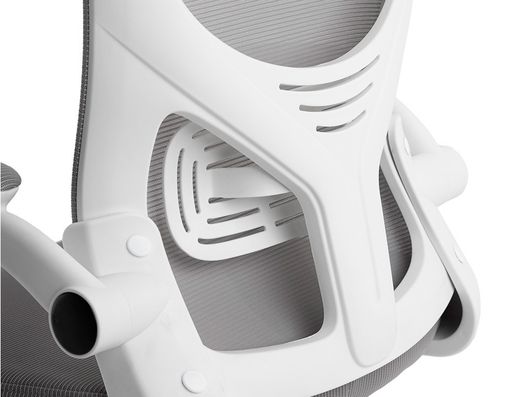 Silla q-connect ergonomica pal ermo malla base nylon alt max 1300 anc 610 prof 600 ruedas premium color blanco gris