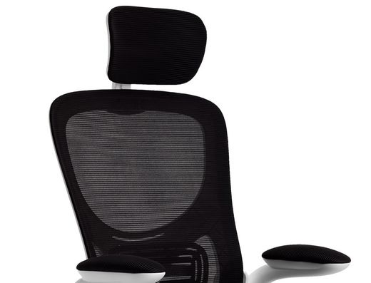 Silla q-connect ergonomica pal ermo malla base nylon alt max 1300 anc 610 prof 600 ruedas premium color blanco negro