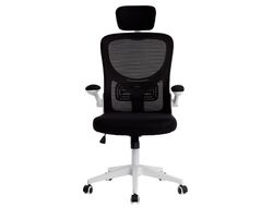 Silla q-connect ergonomica pal ermo malla base nylon alt max 1300 anc 610 prof 600 ruedas premium color blanco negro