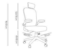 Silla q-connect ergonomica pal ermo malla base nylon alt max 1300 anc 610 prof 600 ruedas premium color negro